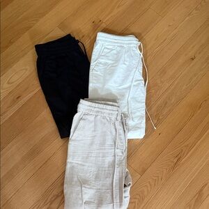 Women’s J Crew bundle  Beige Striped, black and white  Pants